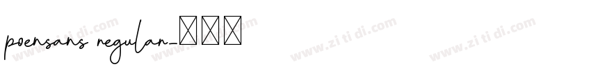 poensans regular字体转换